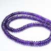 Natural Purple Amethyst Smooth Polished German Cut Button Beads Strand Sold per 8 inches strand & Sizes from 6mm to 7.5mm approx. Pronounced AM-eth-ist, this lovely stone comes in two color variations of Purple and Pink. This gemstones belongs to quartz family. All strands are hand picked. 